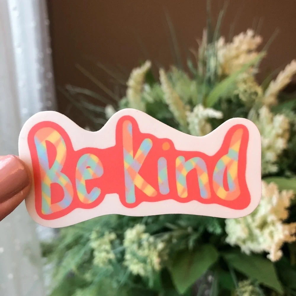 Be Kind Sticker, Bright Neon Sticker - Picture 1 of 4